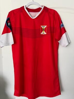 Peru Rugby Jersey Mens Red Athletic Shirt Peru National Rugby Team Style Size L